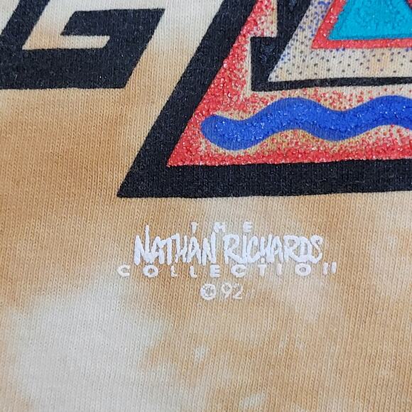 Vintage 1992 Arizona Aztec Indian Shirt S/M 19x27 Tribal USA - Picture 3 of 14